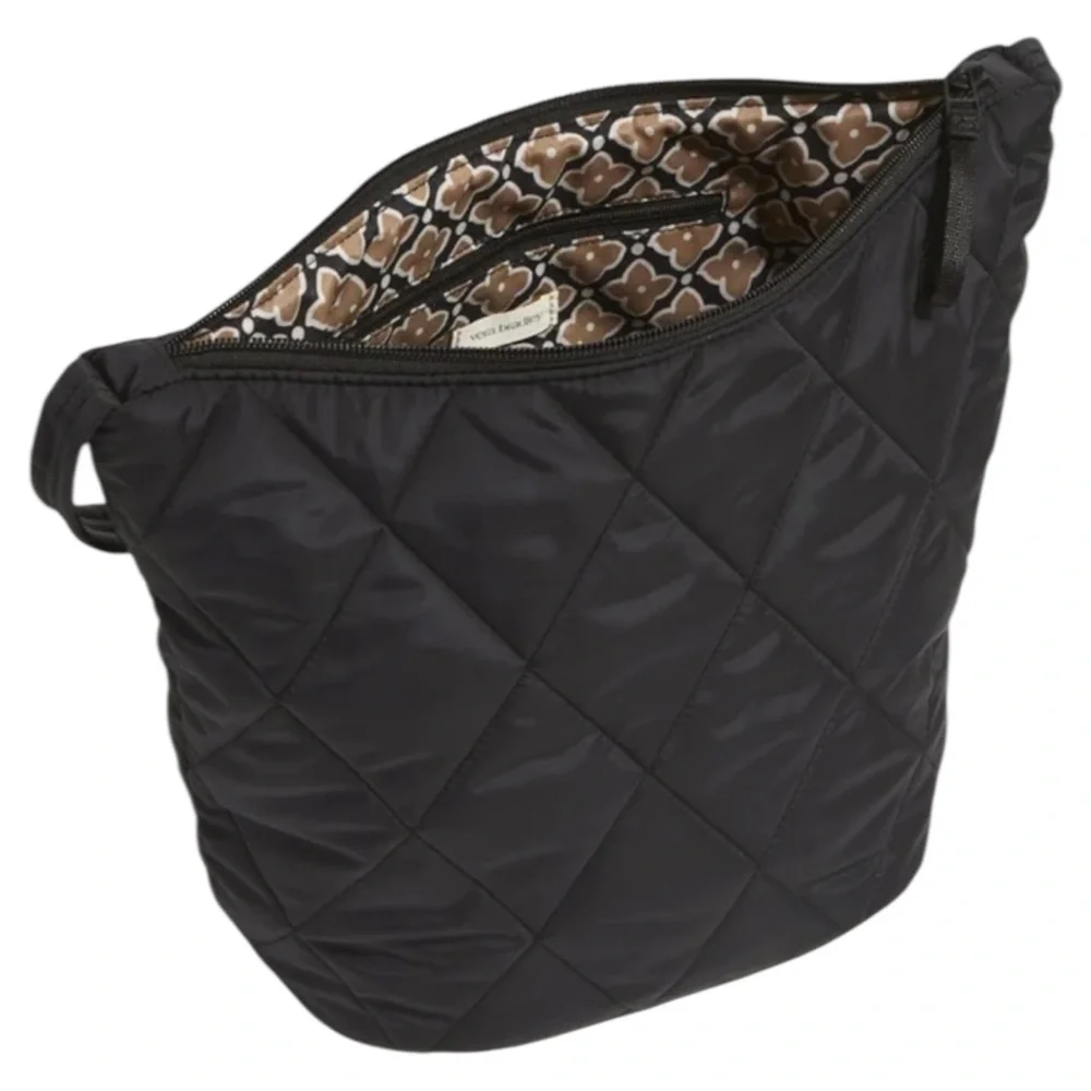 Vera Bradley Outlet Slouchy Bucket Shoulder Bag in Ultralight Moonless Night NWT